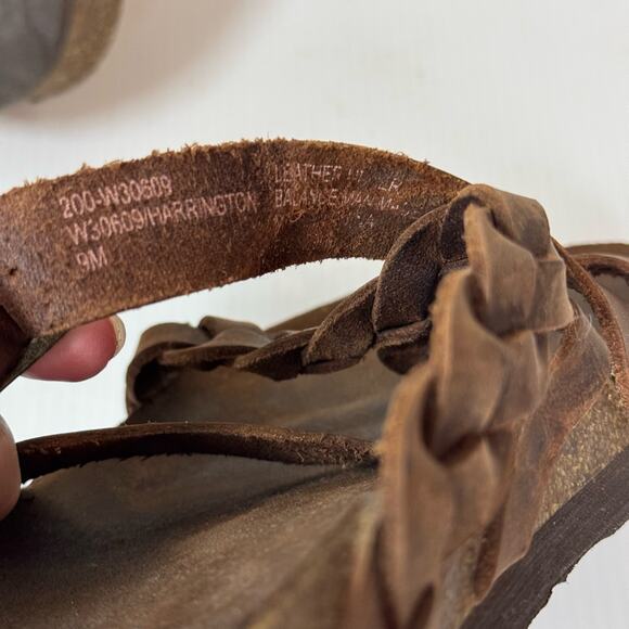 WHITE MOUNTAIN Footbeds Sandals Size 9 Leather Hippie Boho Summer Festival Braid - Picture 8 of 10